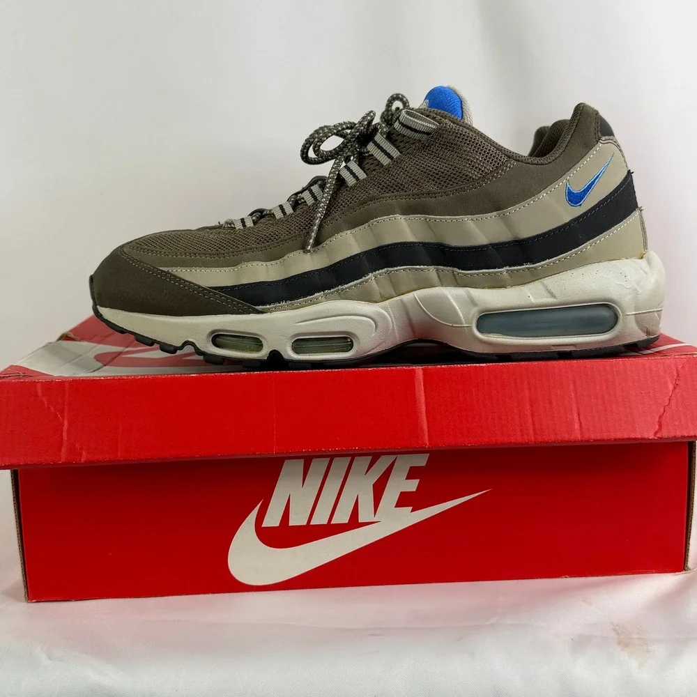 Nike‎ Air Max 95 Dark Dune Hyper Cobalt Mens 12 Brown Blue 609048-203